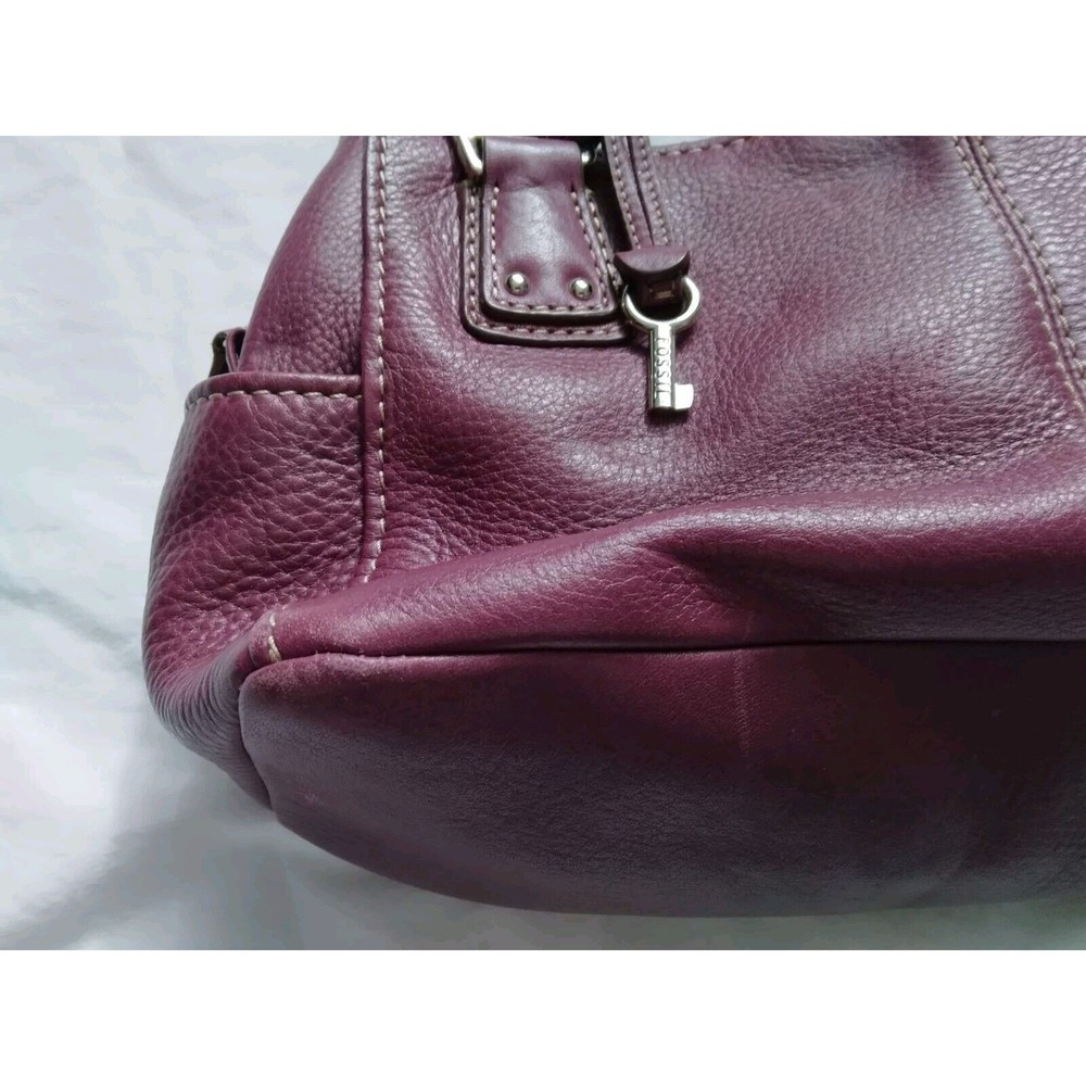 Fossil Purple Leather Shoulder Bag - Picture 3 of 15